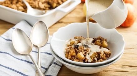 Apple crumble without flour