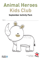 Animal Heroes Kids Club: September