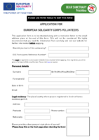 BEAR SANCTUARY Prishtina Application Form