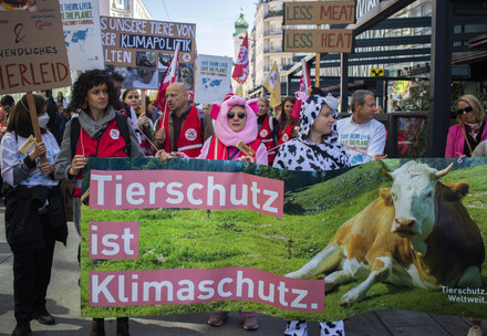 VIER PFOTEN Team am Klimastreik in Wien