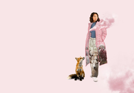 Woman with fox 