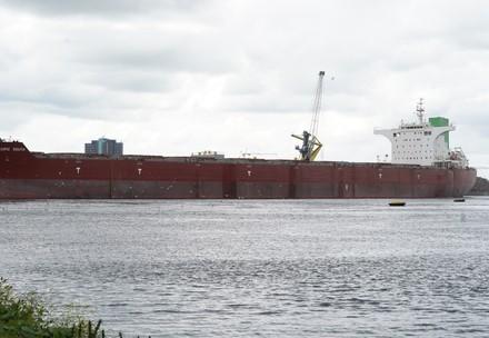 The giga soy ship, arriving in Amsterdam