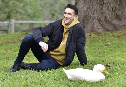Man with duck