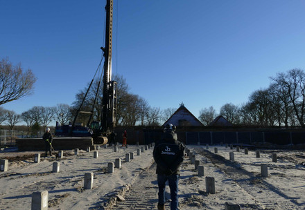 Construction of the new animal enclosures
