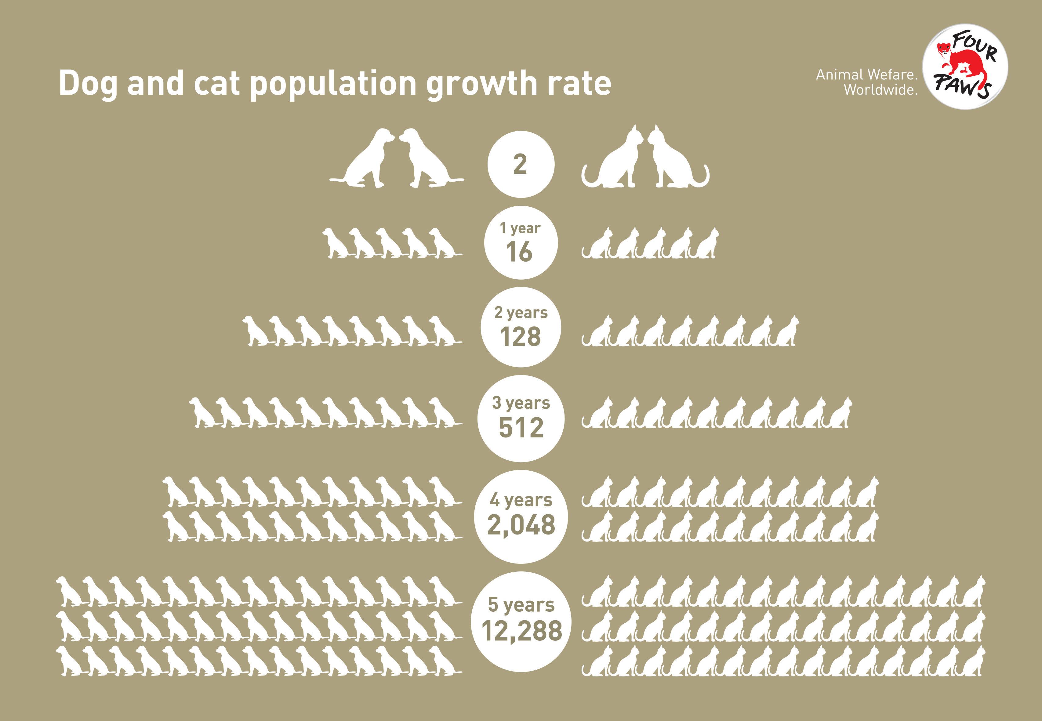 Dog and cat population growth rate