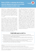 Pandemics and Animal Welfare Recommendations to the CoP19