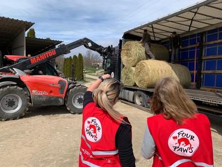 FOUR PAWS staff oversees loading of food for Kyiv Zoo