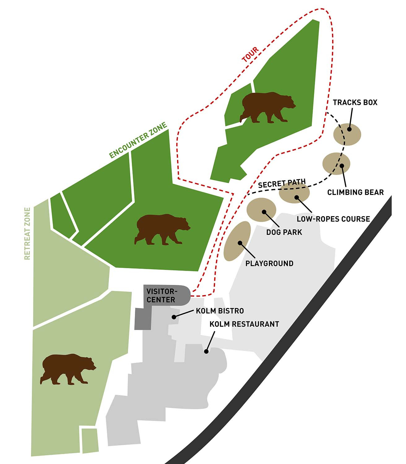Overview plan of BEAR SANCTUARY Arbesbach